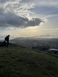 Hills at sunset