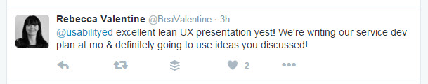 Nice feedback about Lean UX presentation