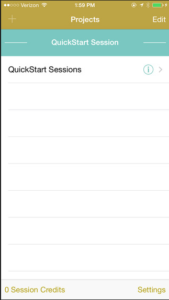 UX recorder start a new session screenshot