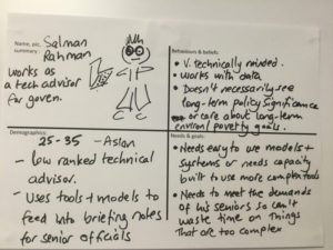 Example of a proto-persona created by a workshop participant