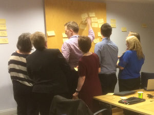 Colleagues in UHRS working together to prioritise their requirements