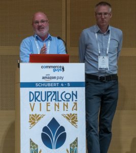 Tim and Bruce giving their presentation at DrupalCon