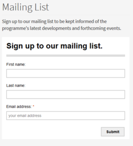 Dotmailer sign-up form