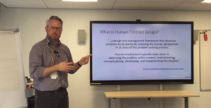 UX Service Manager Neil Allison kicked off the session and explained the principles of human-centred design
