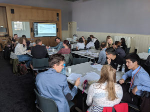 Participants at the usability testing showcase