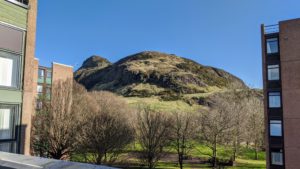 View of Arthur's Seat from the conference venue