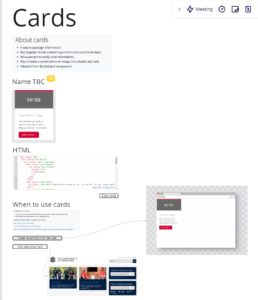 Group 1 sketched a solution showing a simple card 