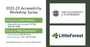 Little forest accessibility workshops schedule