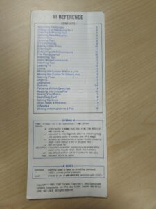 A white folded leaflet with black text