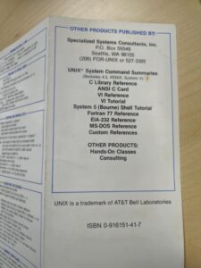 A white folded leaflet with black text