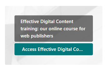 Mobile view of a call to action button in SharePoint. The link text is truncated so that it reads Access Effective Digital Co...