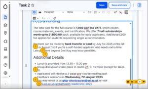 Screenshot of Editoria11y showing a style guide error where the pound sign is missing from an amount that the tool has not picked up