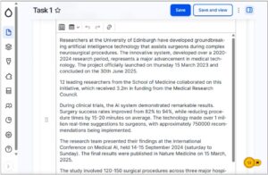 Screenshot of the Drupal Editori11y tool in action, showing the yellow indicator bar at the bottom right of the interface, tallying the total number of style guide errors on the draft page