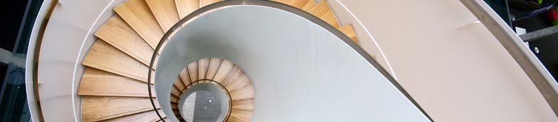 Informatics Forum spiral staircase.