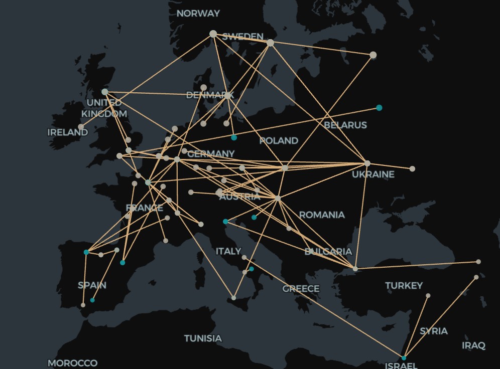 map of queens' movements