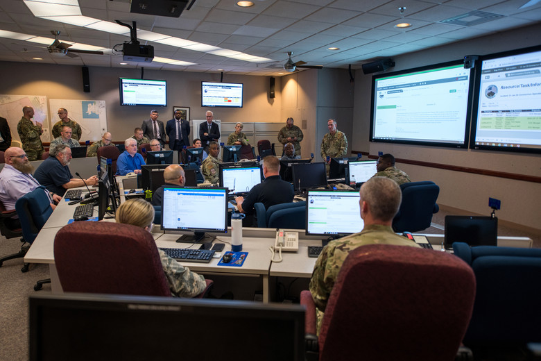 U.S. Air Force Chief of Staff, Gen. David L. Goldfein, visits Joint Base San Antonio-Lackland, Texas, March 11, 2020, to observe and discuss current operation surrounding COVID-19.