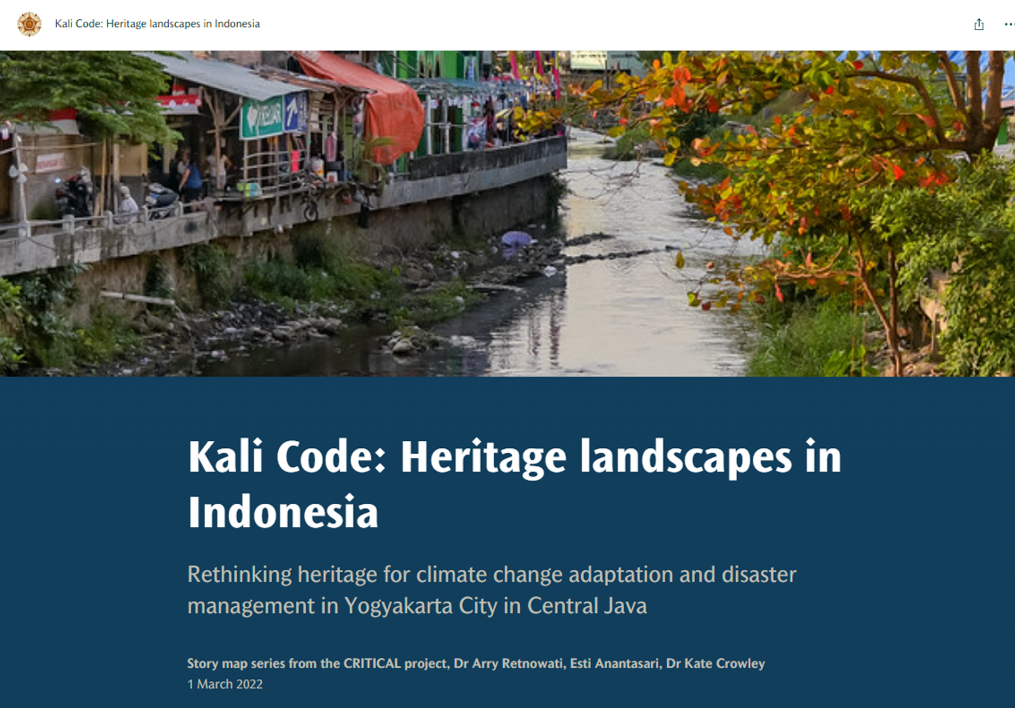 Shows the front line of the ArcGIS storymap for Indonesia