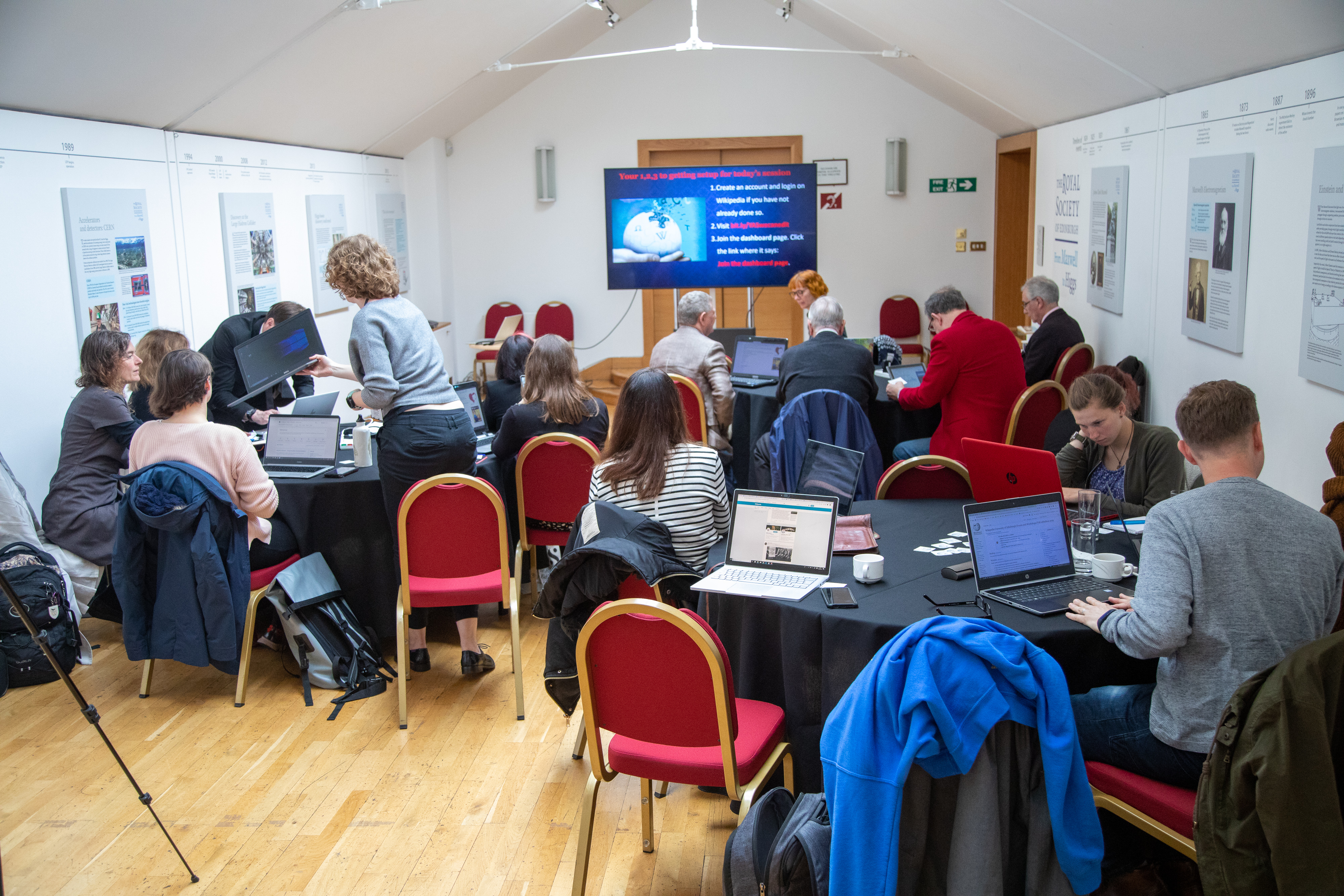 Photo from Royal Society of Edinburgh edit-a-thon. Photo credits: John Lubboch