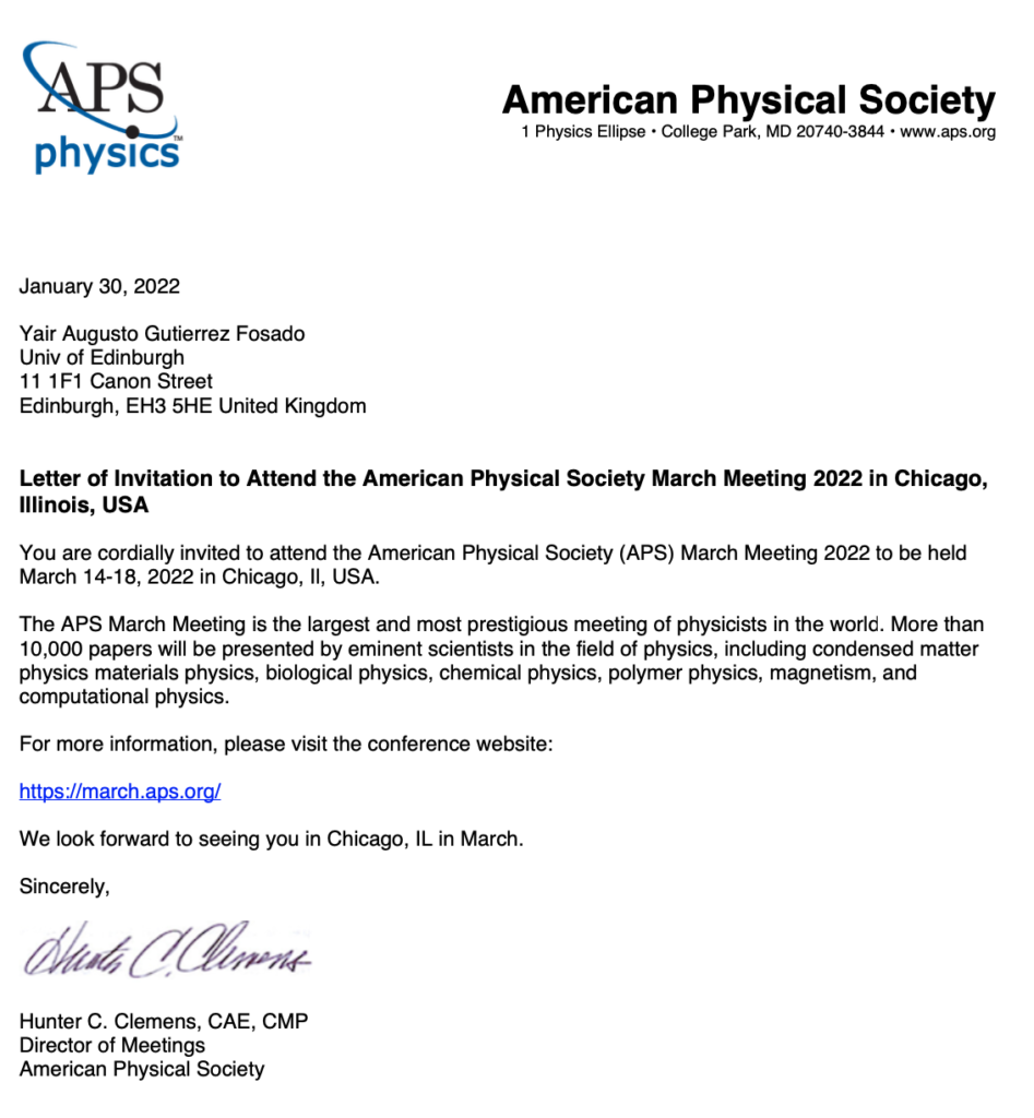 Invitation to the APS march meeting Personal webpage